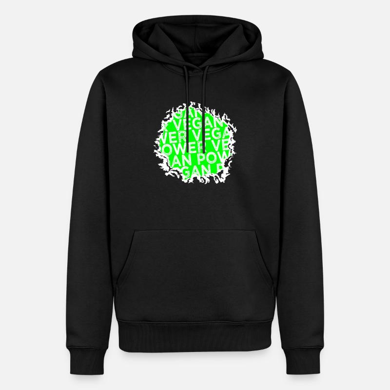 dictons déclaration de plante végétarienne - Sweat à capuche Premium bio Homme - noir