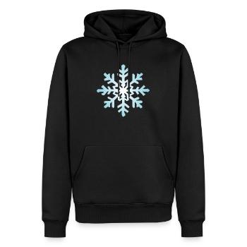 Schneeflocke Schnee Winter Weihnachten farbig 2 - Männer Premium Bio Hoodie - Schwarz - Vorne - Nico (187cm)