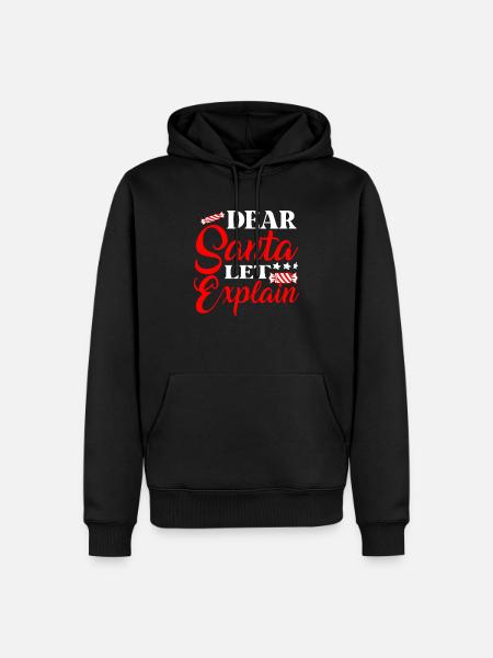 Dear santa let me explain - Men’s Premium Organic Hoodie - black