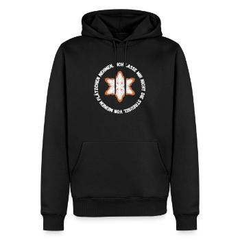 Weihnachten - Spruch - Plätzchen - Männer Premium Bio Hoodie - Schwarz - Vorne - Nico (187cm)