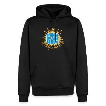 drink drank drunk Zitat - Männer Premium Bio Hoodie - Schwarz - Vorne - Nico (187cm)