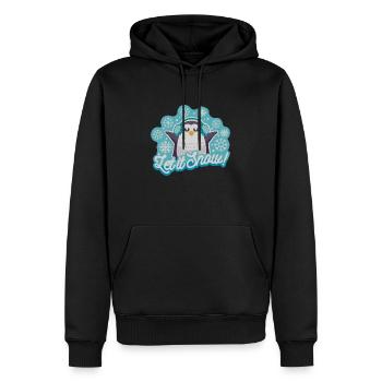 Lass es schneien! - Männer Premium Bio Hoodie - Schwarz - Vorne - Nico (187cm)