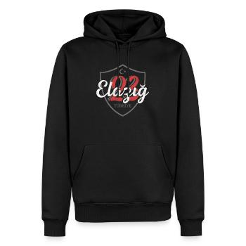 Elâzığ - Sweat à capuche Premium bio Homme - noir - Devant - Nico (187cm)