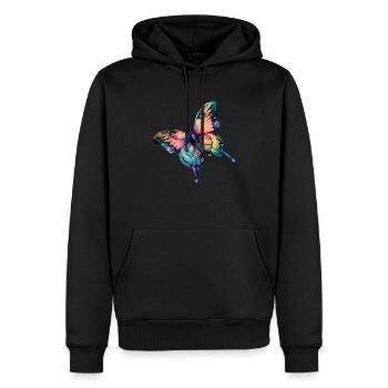 Schmetterling Regenbogenfarben - Männer Premium Bio Hoodie - Schwarz - Vorne - Nico (187cm)