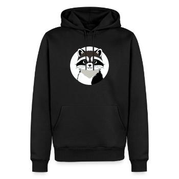 Waschbären süßer Cartoon Waschbär 36 - Männer Premium Bio Hoodie - Schwarz - Vorne - Nico (187cm)