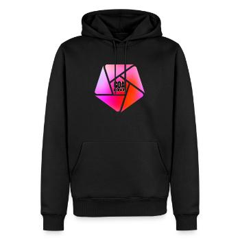 GOA LOVE - Männer Premium Bio Hoodie - Schwarz - Vorne - Nico (187cm)