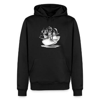 Whirling Dervishes - Men’s Premium Organic Hoodie - black - Front - Nico (187cm)