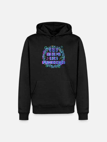 God Keeps His Promises 2 - Men’s Premium Organic Hoodie - black