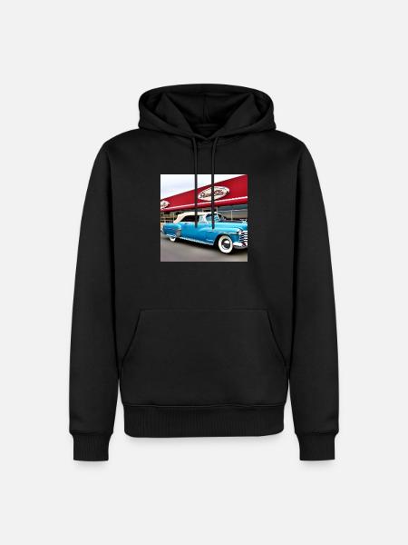 C07 - Männer Premium Bio Hoodie - Schwarz