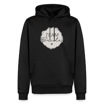 Team Bride en cercle - Sweat à capuche Premium bio Homme - noir - Devant - Nico (187cm)