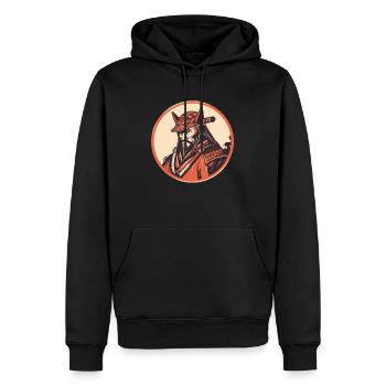 Samurai, Bushi, Ronin, Schwertmeister, Shogun - Männer Premium Bio Hoodie - Schwarz - Vorne - Nico (187cm)