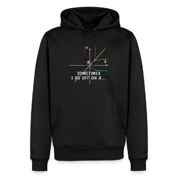 Sometimes I go off on a ..., math lover - Men’s Premium Organic Hoodie - black - Front - Nico (187cm)