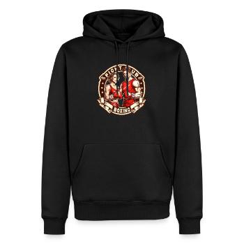 Boxverein - Männer Premium Bio Hoodie - Schwarz - Vorne - Nico (187cm)