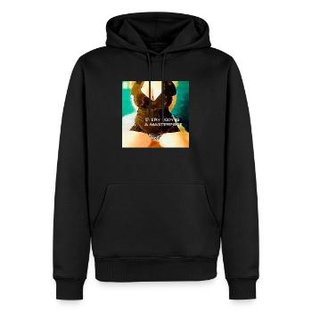 Every body is a masterpiece - Men’s Premium Organic Hoodie - black - Front - Nico (187cm)