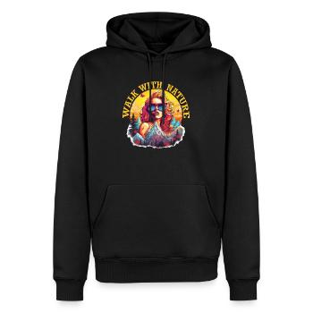 Promenade avec la nature Cadeau pour les enfants du village vagabond - Sweat à capuche Premium bio Homme - noir - Devant - Nico (187cm)