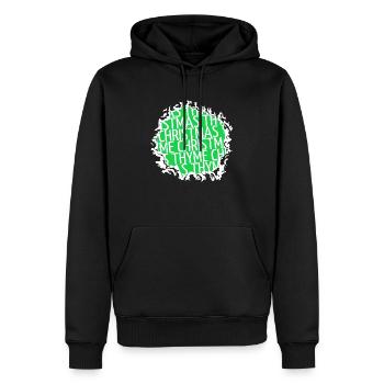 citation bébé cadeau idée dinosaure idée cadeau père noël - Sweat à capuche Premium bio Homme - noir - Devant - Nico (187cm)