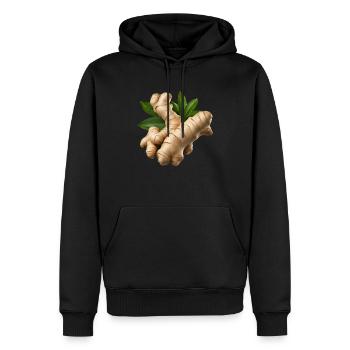 Racine épicée - Sweat à capuche Premium bio Homme - noir - Devant - Nico (187cm)