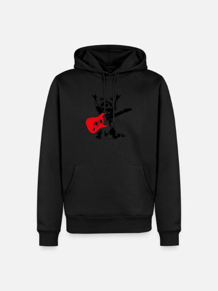 Raccoon Guitar - Men’s Premium Organic Hoodie - black