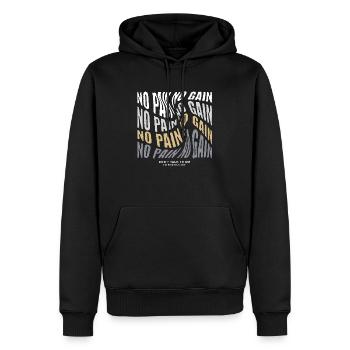 Don't talk to me I'm working out gift - Men’s Premium Organic Hoodie - black - Front - Nico (187cm)