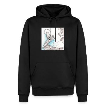 Wirrwarr 40 - Männer Premium Bio Hoodie - Schwarz - Vorne - Nico (187cm)