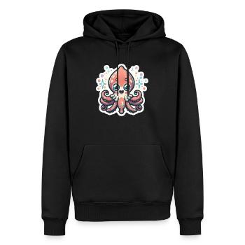 Tintenfisch-Liebhaber - Männer Premium Bio Hoodie - Schwarz - Vorne - Nico (187cm)