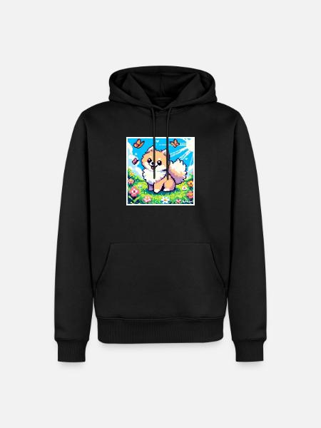 Pixel Pom - Men’s Premium Organic Hoodie - black