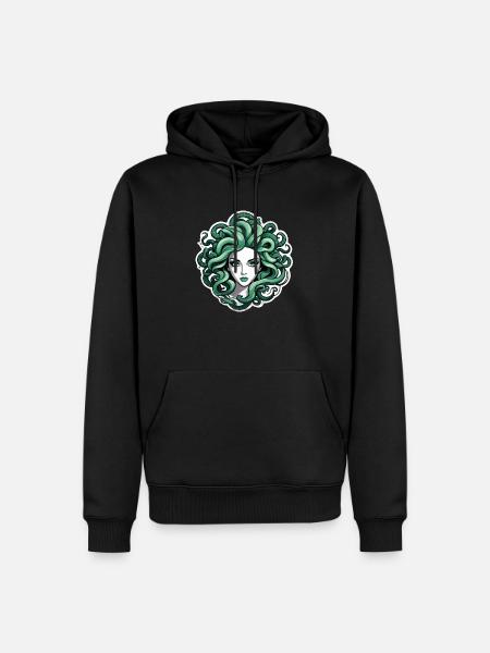 Medusa Greek Mythology Monster - Men’s Premium Organic Hoodie - black