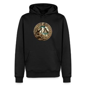 Die Urzeit der Maya - Männer Premium Bio Hoodie - Schwarz - Vorne - Nico (187cm)