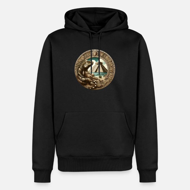 Die Urzeit der Maya - Männer Premium Bio Hoodie - Schwarz