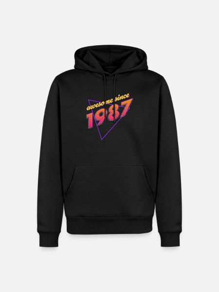 Rétro - Awesome since 1987 - Sweat à capuche Premium bio Homme - noir