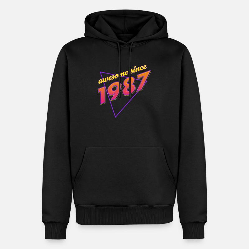 Rétro - Awesome since 1987 - Sweat à capuche Premium bio Homme - noir