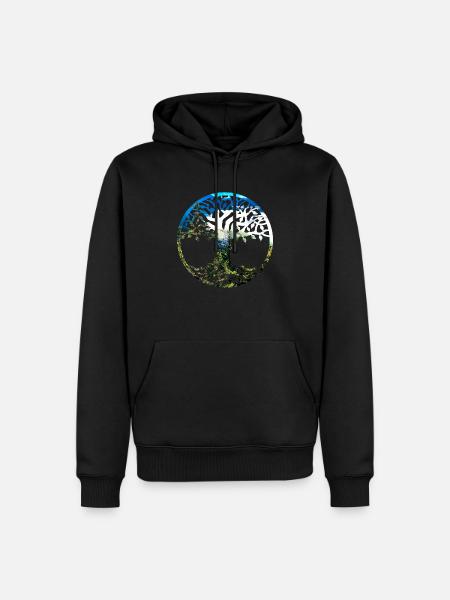 BaumdesLebensZillertal - Männer Premium Bio Hoodie - Schwarz