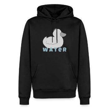 entchen water - Männer Premium Bio Hoodie - Schwarz - Vorne - Nico (187cm)