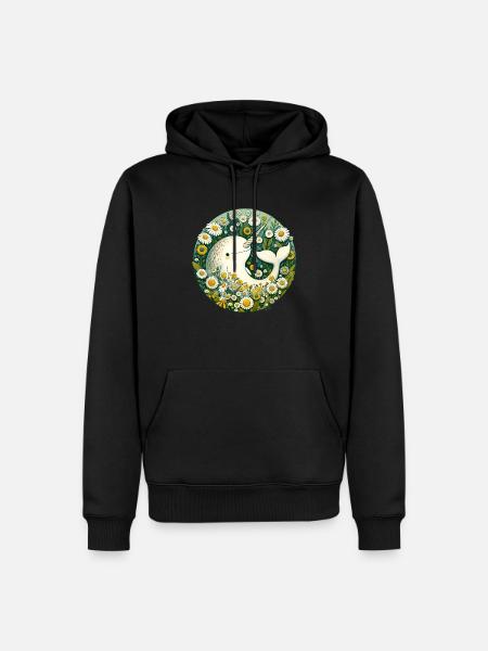 Narwal - Männer Premium Bio Hoodie - Schwarz