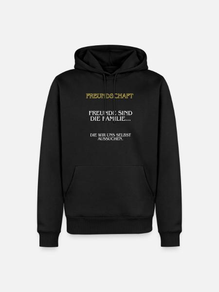 Freundschaft - Männer Premium Bio Hoodie - Schwarz