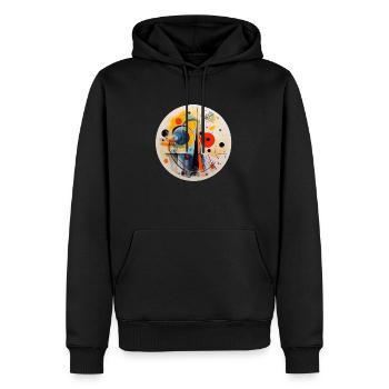 Kunst abstrakt - Männer Premium Bio Hoodie - Schwarz - Vorne - Nico (187cm)