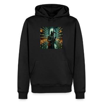 Pest Doktor - Männer Premium Bio Hoodie - Schwarz - Vorne - Nico (187cm)