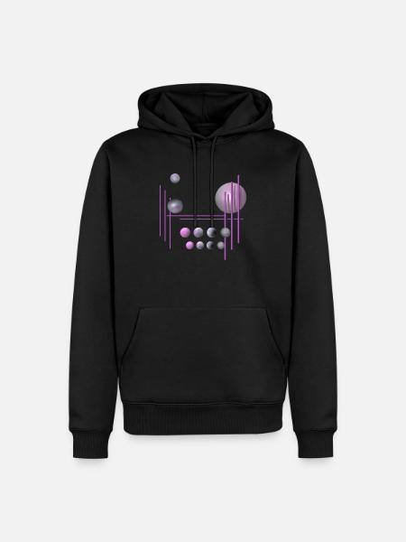 Kugeln und Stangen 3D - Männer Premium Bio Hoodie - Schwarz
