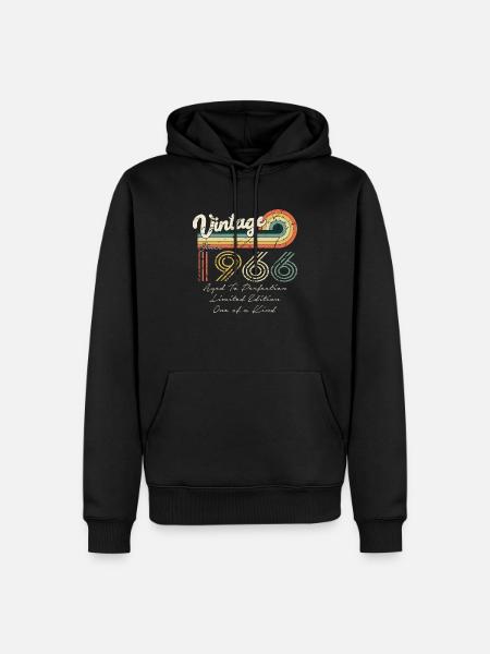 1966 Vintage Klassiker 1966 - Männer Premium Bio Hoodie - Schwarz