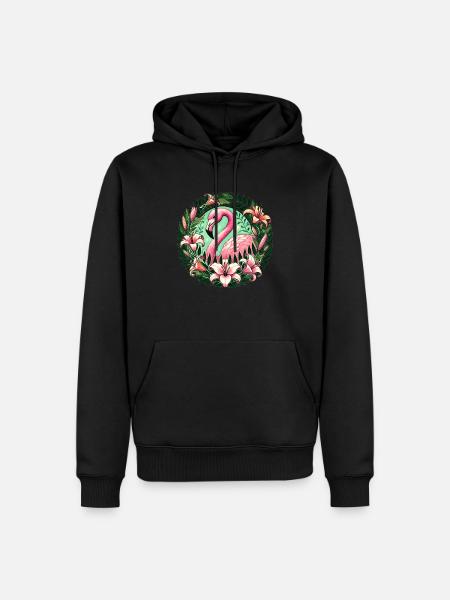 Pink Flamingo - Men’s Premium Organic Hoodie - black