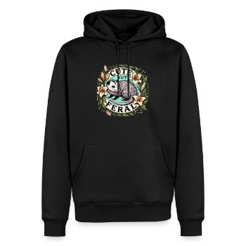 Niedlich, aber wild - Männer Premium Bio Hoodie - Schwarz - Vorne - Nico (187cm)