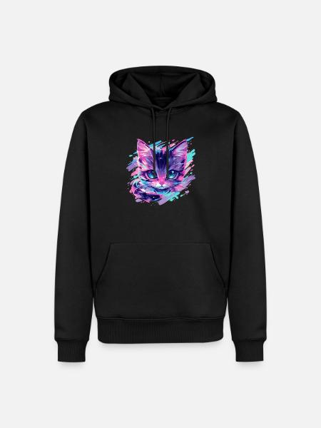 cosmic cat - Men’s Premium Organic Hoodie - black