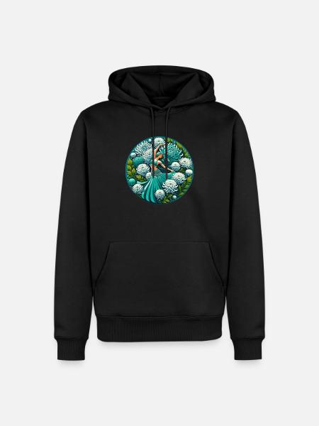 Teal Belly Dancer - Men’s Premium Organic Hoodie - black