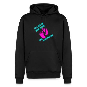 100 Wunschkind 002 - Sweat à capuche Premium bio Homme - noir - Devant - Nico (187cm)