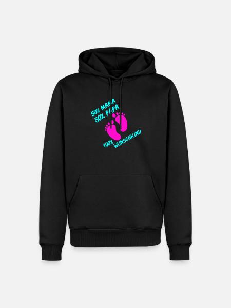 100 wunschkind 002 - Männer Premium Bio Hoodie - Schwarz
