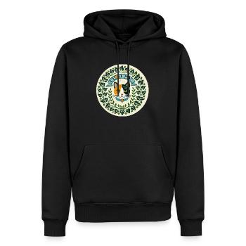Ich liebe meine Katzekatze - Männer Premium Bio Hoodie - Schwarz - Vorne - Nico (187cm)