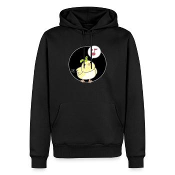 Bird Korean - Japanese Style 02 - Men’s Premium Organic Hoodie - black - Front - Nico (187cm)