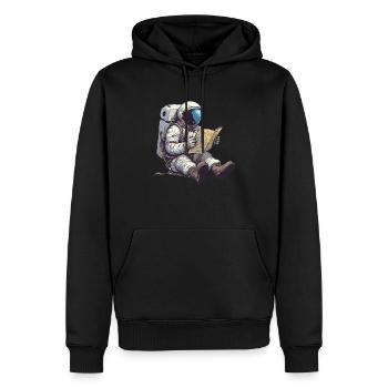 MARS PLANET GPS STAR ASTRONAUT - Männer Premium Bio Hoodie - Schwarz - Vorne - Nico (187cm)