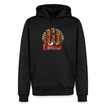 Ikonisches Jubiläum von 1951 - Männer Premium Bio Hoodie - Schwarz - Vorne - Nico (187cm)