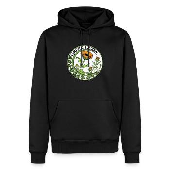 Reine verte - Sweat à capuche Premium bio Homme - noir - Devant - Nico (187cm)